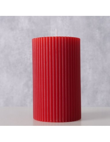 Vela Pilar Classic 10 cm Parafina Roja | Iluminación Decorativa Endanea Garden
