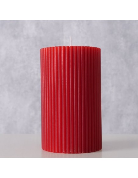Vela Pilar Classic 10 cm Parafina Roja | Iluminación Decorativa Endanea Garden