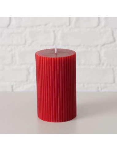 Vela Pilar Classic 10 cm Parafina Roja | Iluminación Decorativa Endanea Garden