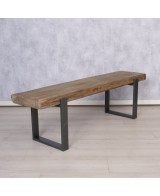 Banco Maximus Madera Reciclada Marrón 45 cm | Banco Rústico Sostenible