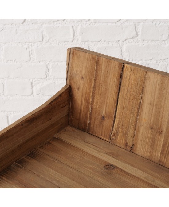 Trineo de Madera Reciclada 72cm Natural | Decoración Navideña Rústica y Sostenible