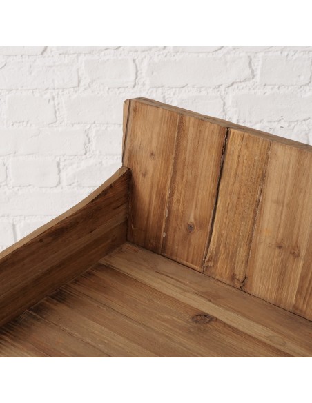 Trineo de Madera Reciclada 72cm Natural | Decoración Navideña Rústica y Sostenible