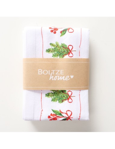 Camino de Mesa Noelle 140 cm Verde y Blanco | Decoración Navideña Elegante