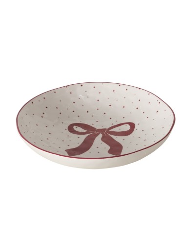 Bol Redondo 7.5 cm Blanco y Rojo | Bol para Snacks y Postres | Endanea Garden
