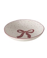Bol Redondo 7.5 cm Blanco y Rojo | Bol para Snacks y Postres | Endanea Garden