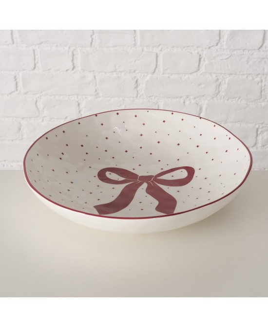 Bol Redondo 7.5 cm Blanco y Rojo | Bol para Snacks y Postres | Endanea Garden