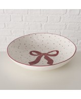 Bol Redondo 7.5 cm Blanco y Rojo | Bol para Snacks y Postres | Endanea Garden