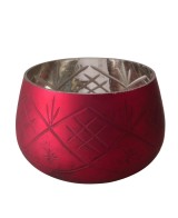 Windlight Velva Cristal Lacado Rojo 8 cm | Decoración Elegante | Endanea Garden