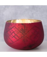 Windlight Velva Cristal Lacado Rojo 8 cm | Decoración Elegante | Endanea Garden