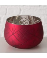 Windlight Velva Cristal Lacado Rojo 8 cm | Decoración Elegante | Endanea Garden