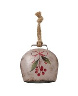 Adorno Colgante Nola Noelle Beige 11.5x12 cm | Decoración Navideña Elegante | Endanea Garden