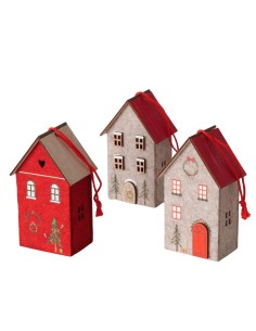 Adorno Colgante Casita 7.5 cm Largo 13 cm Alto Decoración Versátil