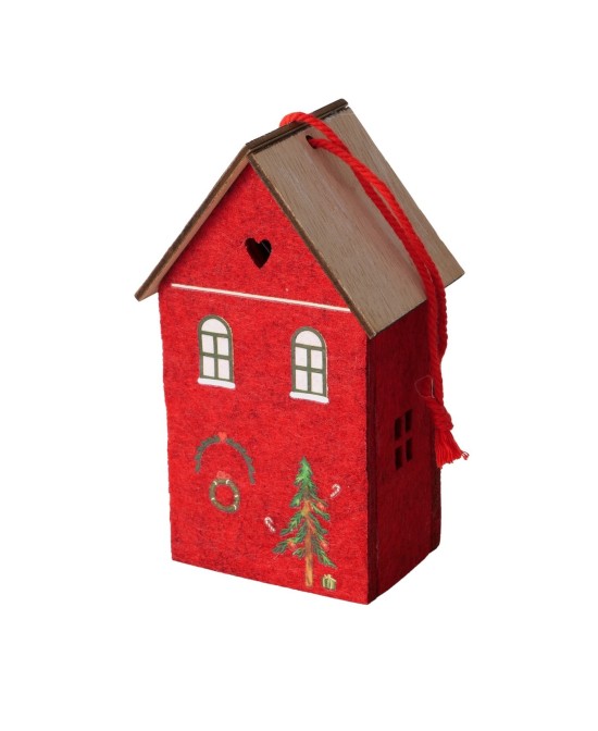Adorno Colgante Casita 7.5 cm Largo 13 cm Alto Decoración Versátil