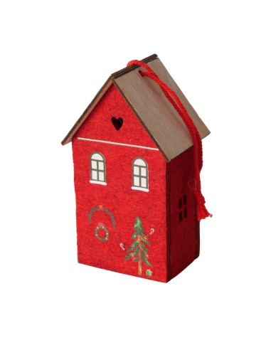 Adorno Colgante Casita 7.5 cm Largo 13 cm Alto Decoración Versátil