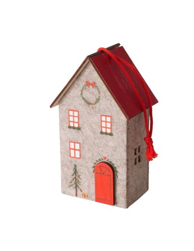 Adorno Colgante Casita 7.5 cm Largo 13 cm Alto Decoración Versátil