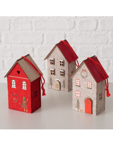 Adorno Colgante Casita 7.5 cm Largo 13 cm Alto Decoración Versátil