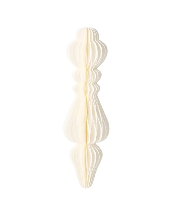 Adorno Colgante Palace Papel Blanco 30 cm Largo 9 cm Diámetro Decoración Interior