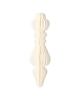 Adorno Colgante Palace Papel Blanco 30 cm Largo 9 cm Diámetro Decoración Interior