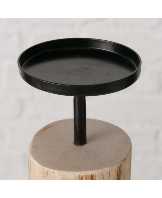 Portavelas Tempe redondo 14 cm eucalyptus decoración natural elegante resistente