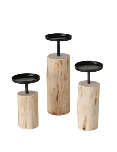 Portavelas Tempe Redondo 17 cm Eucalyptus Decorativo y Resistente