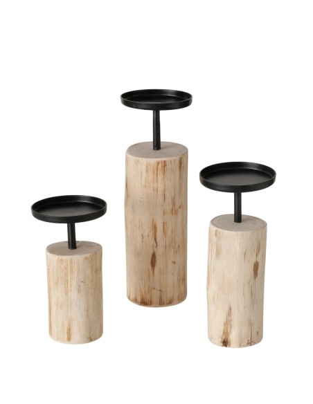 Portavelas Tempe Redondo 22 cm Eucalyptus Decoración Elegante Natural