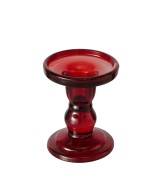 Portavelas Matar Cristal Lacado Rojo H8.5cm | Decoración Elegante y Moderna