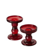 Portavelas Matar Cristal Lacado Rojo 11 cm | Decoración Elegante y Moderna