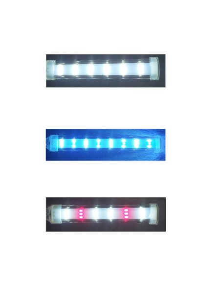 LED CON SOPORTE BLANCA ROJA 15CM