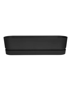 Jardinera Greenville Alta 70 cm Negro para Terrazas y Jardines