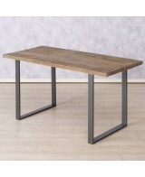 Mesa Maximus madera reciclada H78cm W75cm natural | Mueble rústico sostenible