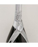 Adorno colgante botella de champagne brillante L4.5cm H14.5cm | Decoración navideña elegante