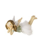 Figura Bettina Ángel plata y blanco 5 cm | Decoración elegante y navideña