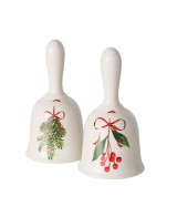 Campana Noelle 17 cm Adorno Navideño Elegante y Clásico