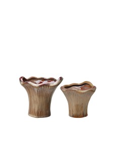 Jarrón Kantarell de Porcelana 15x14 cm | Elegancia y Estilo en Decoración  Endanea Garden