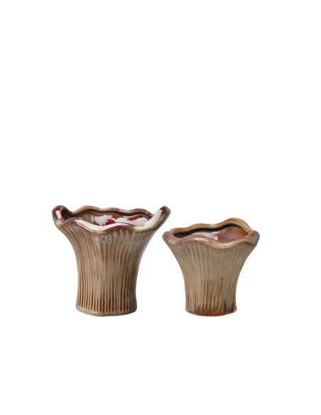 Jarrón Kantarell de Porcelana 15x14 cm | Elegancia y Estilo en Decoración  Endanea Garden