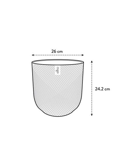 Maceta Jazz Redonda 26cm Living Negra | Elegante y Funcional