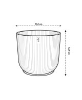 Maceta Vibes Fold Redonda 14cm Antracita | Elegante y Funcional