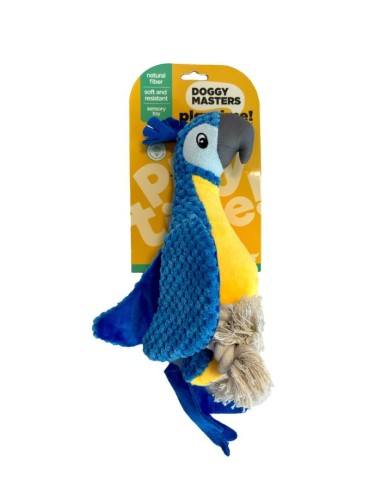 Doggy Masters Play Time Guacamayo Azul | Juguete resistente y divertido para perros | Endanea Mascotas