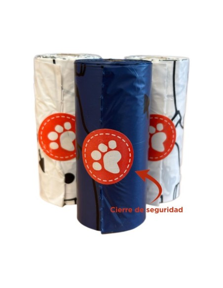 Poo Bags Azules y Blancas Reciclables 18x15 cm | Bolsas ecológicas para perros | Endanea Mascotas