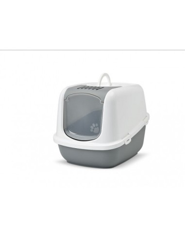 SAVIC Casita WC Nestor Jumbo Gris 67x49x47  Arenero Grande para Gatos