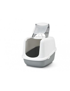 SAVIC Casita WC Nestor Jumbo Gris 67x49x47  Arenero Grande para Gatos 2