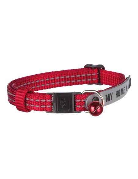 COLLAR GATO CON PORTADIRECCIONES REFLECTANTE NYLON