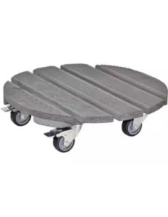 Rodillo Multifuncional de Madera de Haya 38 cm Gris | Soporte Muebles y Macetas | Endanea Garden