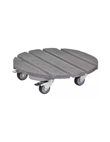 Rodillo Multifuncional de Madera de Haya 38 cm Gris | Soporte Muebles y Macetas | Endanea Garden