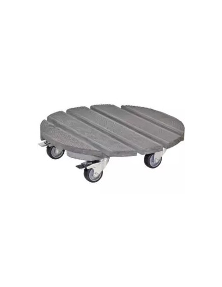 Rodillo Multifuncional de Madera de Haya 38 cm Gris | Soporte Muebles y Macetas | Endanea Garden