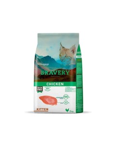 Bravery Cat Kitten Pollo 2kg | Pienso natural sin cereales para gatitos | Endanea Mascotas 2