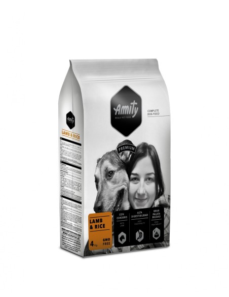 Amity Premium Cordero y Arroz 4kg | Pienso equilibrado para perros adultos | Endanea Mascotas