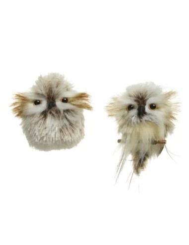 Búho de Poliéster 6x6x9 cm Decorativo para Hogar y Oficina