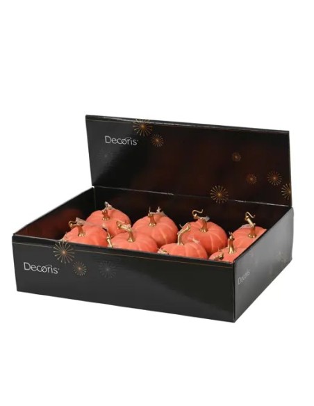 Calabaza de Espuma 9.5x9.5x9 cm Roja para Decoración Otoñal y Halloween