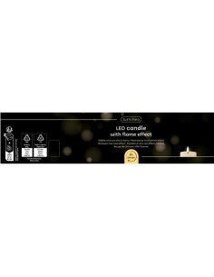 Vela LED Roja D7xH19 cm Luz Cálida Decorativa Segura para Interiores 2